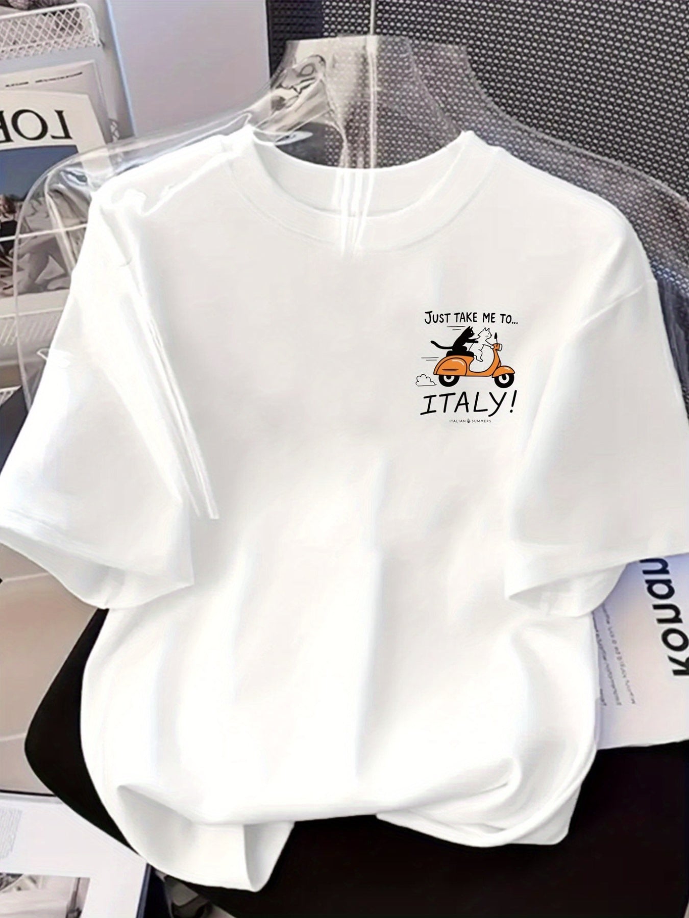 Vintage scooter graphics tshirt