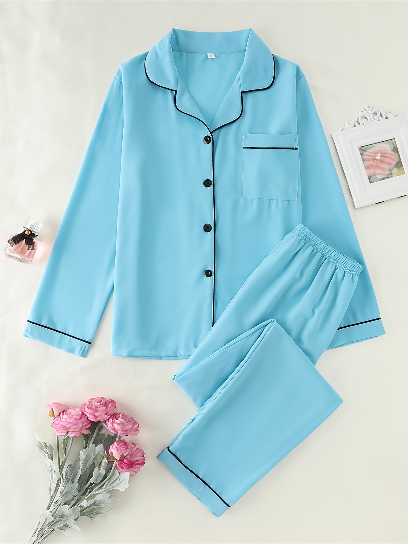 Classic Solid pajama Set (Lake Blue)