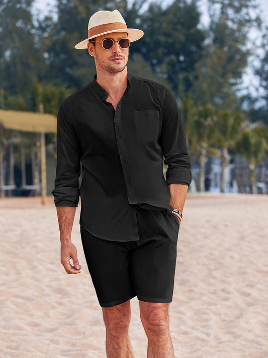 PWD Ban collar set with shorts (Black)