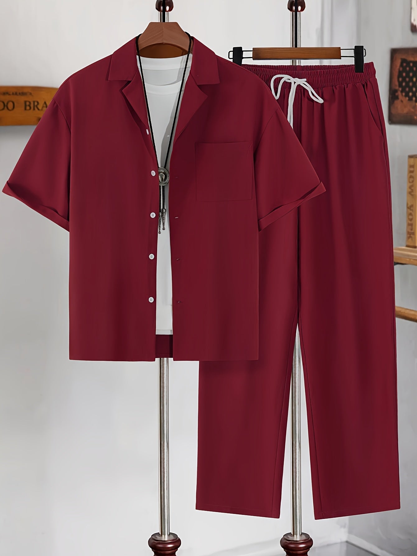 Decent Cuban Collar Tracksuit (maroon)