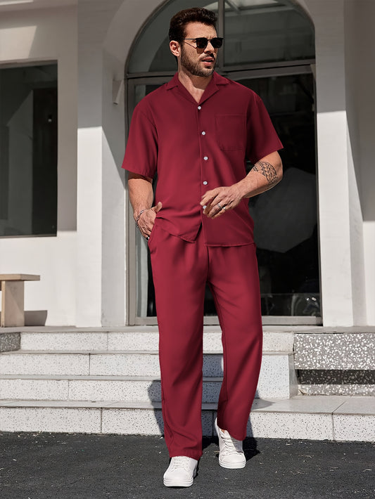 Decent Cuban Collar Tracksuit (maroon)