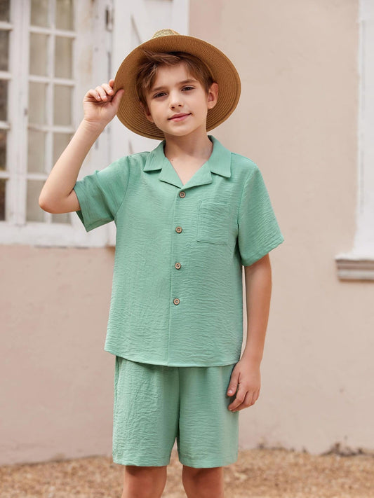 Wrinkles style tracksuit for kids and boys (Mint Green)