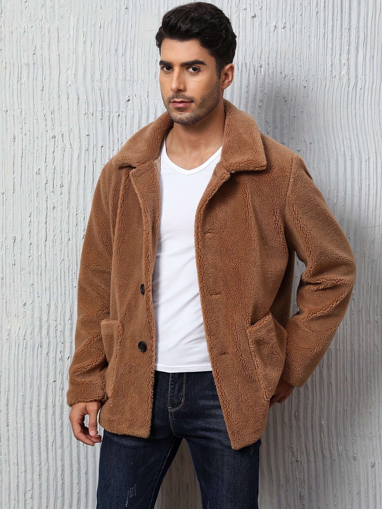 Sherpa Jacket for men-  Light Brown