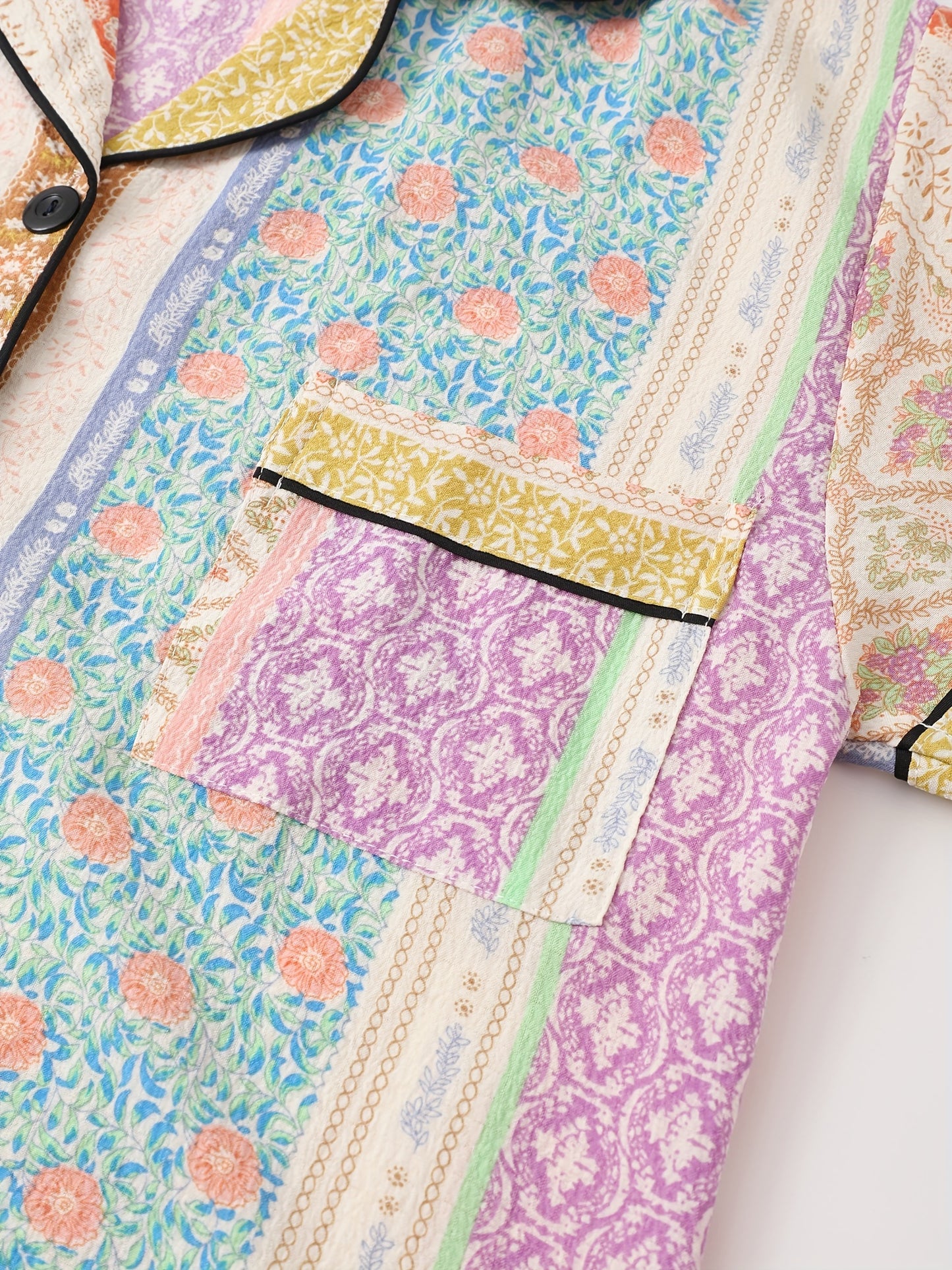 Multicolored Boho style pajamas set (Four seasons)