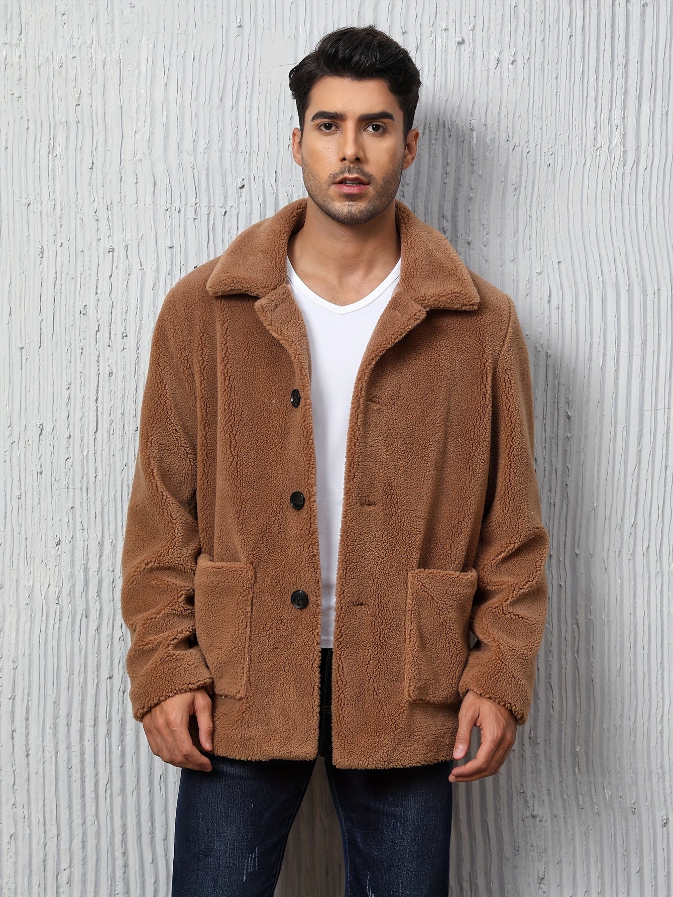 Sherpa Jacket for men-  Light Brown