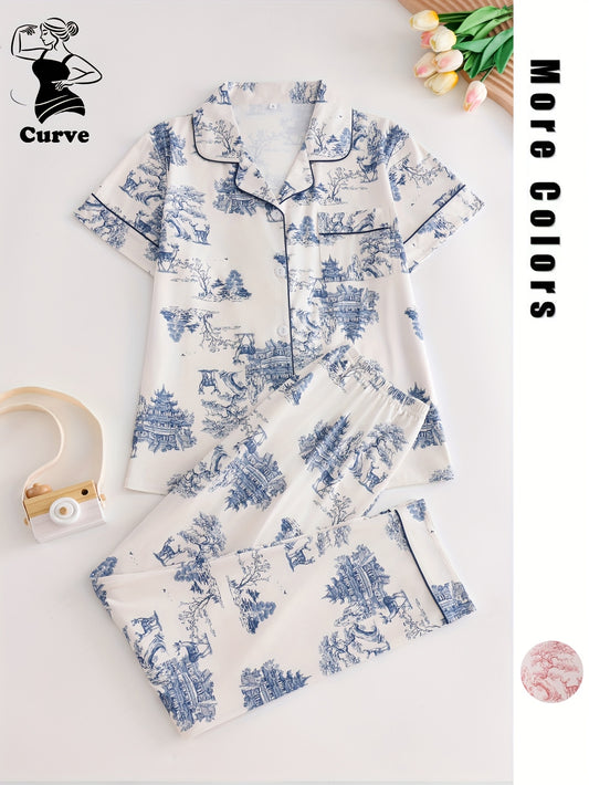 Vintage style Pj set for women (Blue)