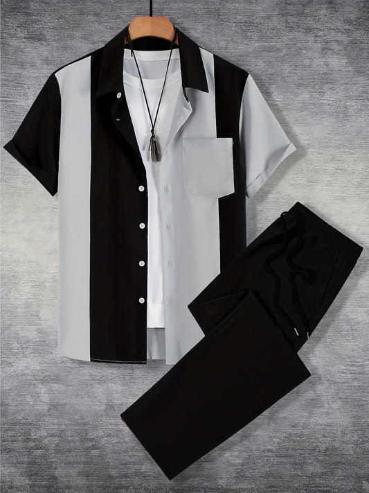 Lapel tracksuit (Black)