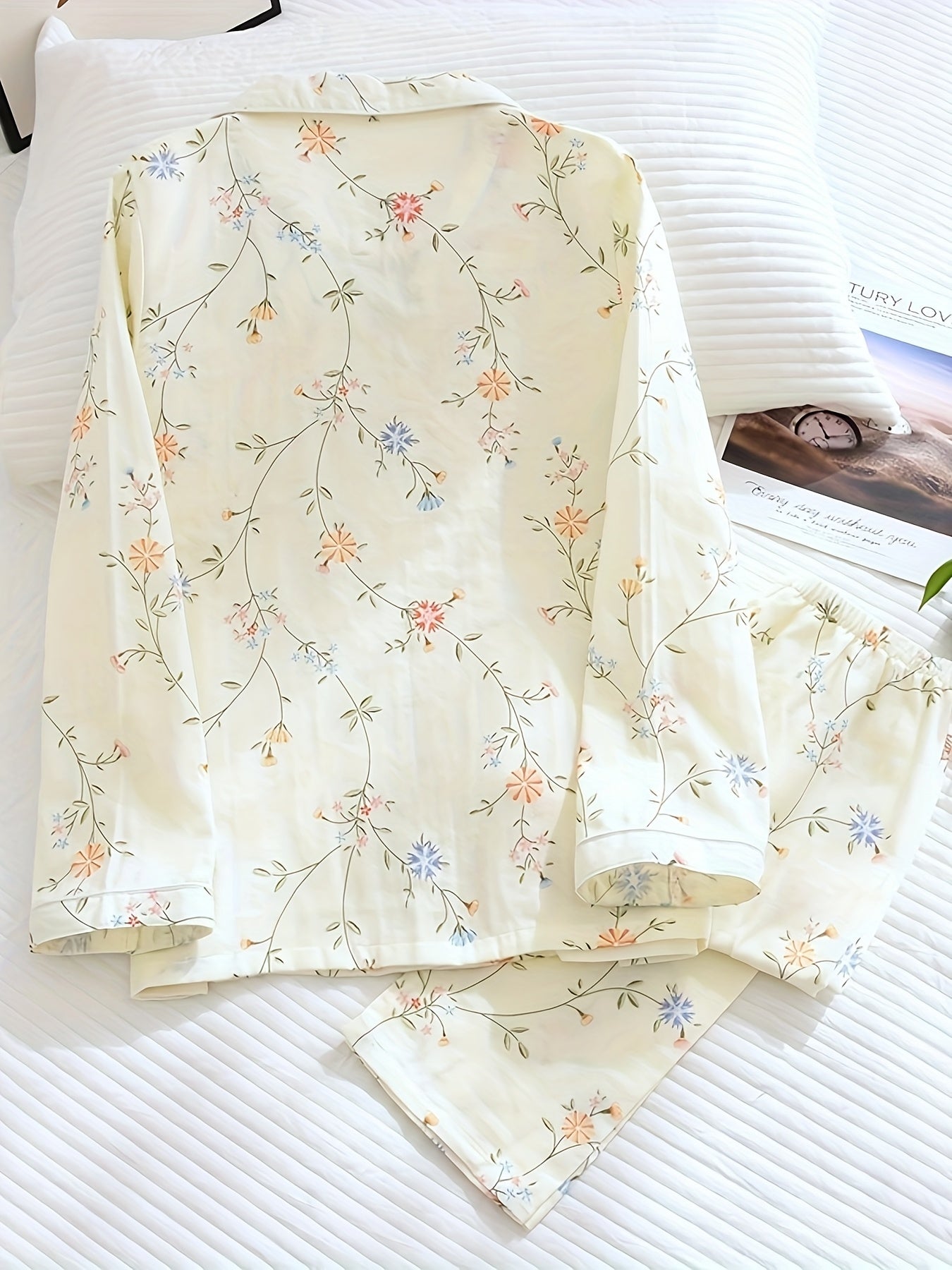 Double layer Gauze Pajamas set Full sleeves