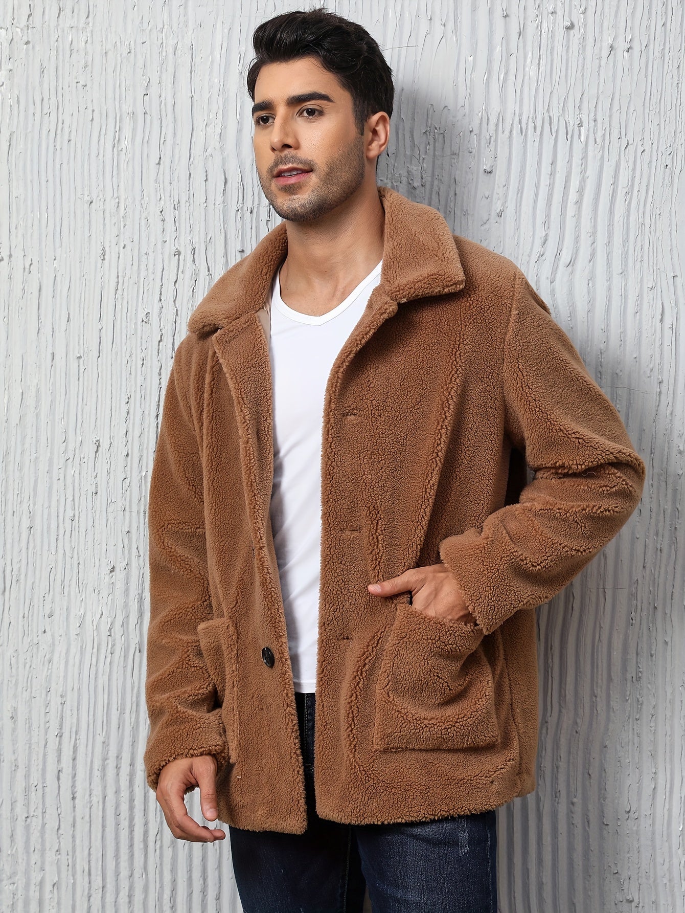 Sherpa Jacket for men-  Light Brown