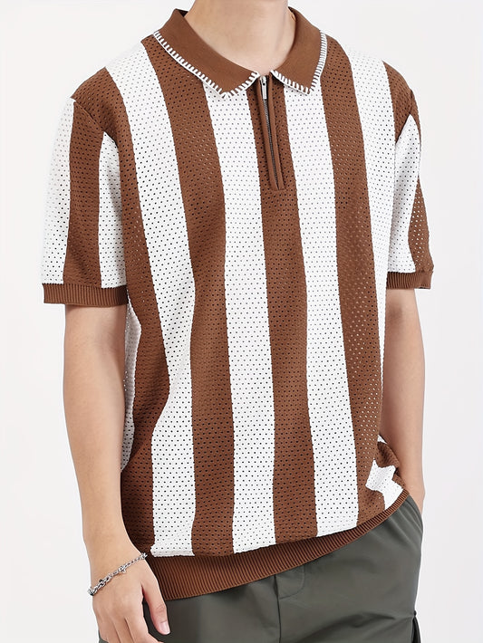 Italian knitted polo (Brown)