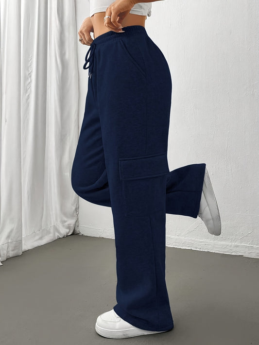 Baggy trouser pants for women (Navy Blue)