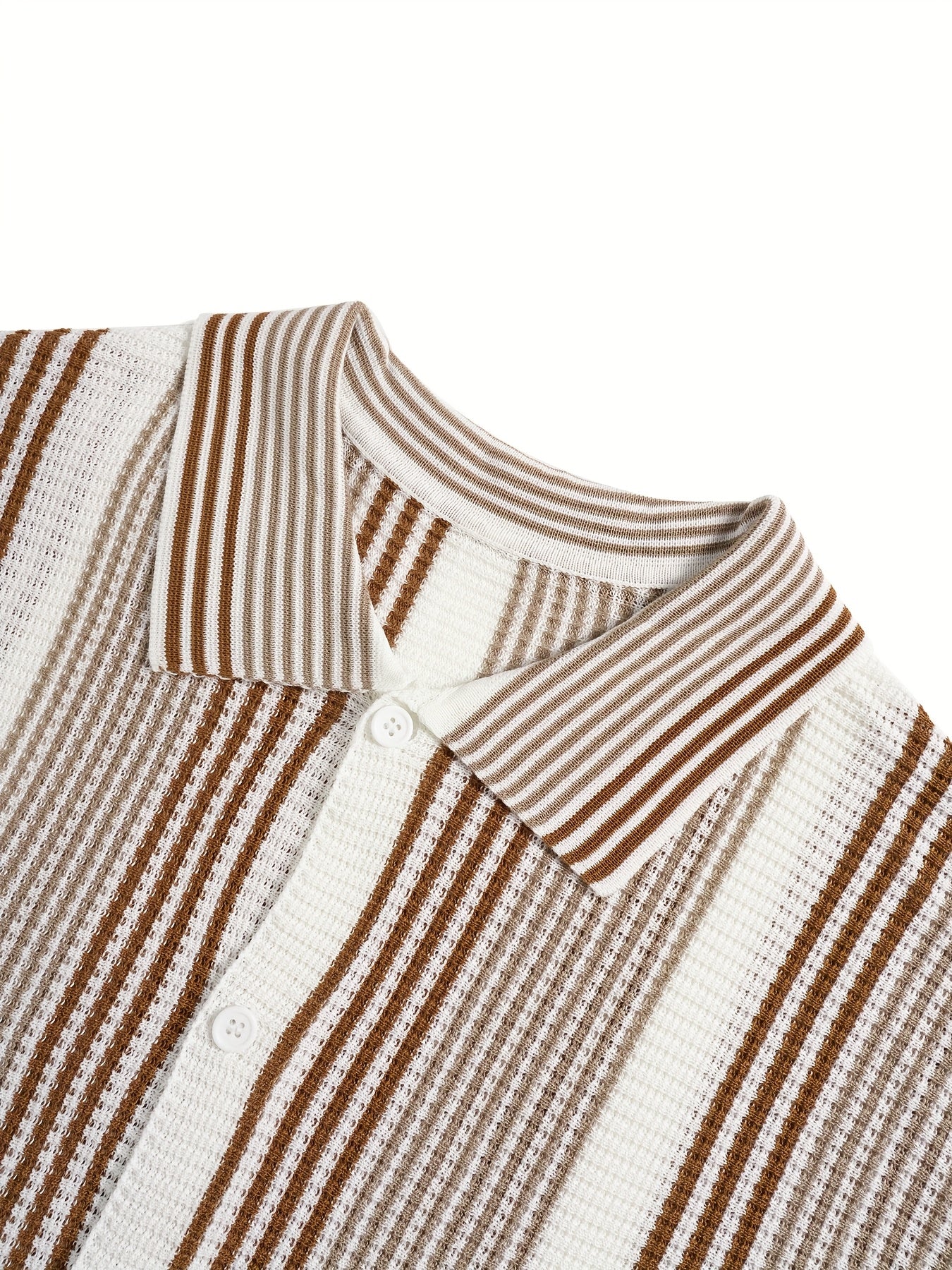 French shirt (Brown-White)