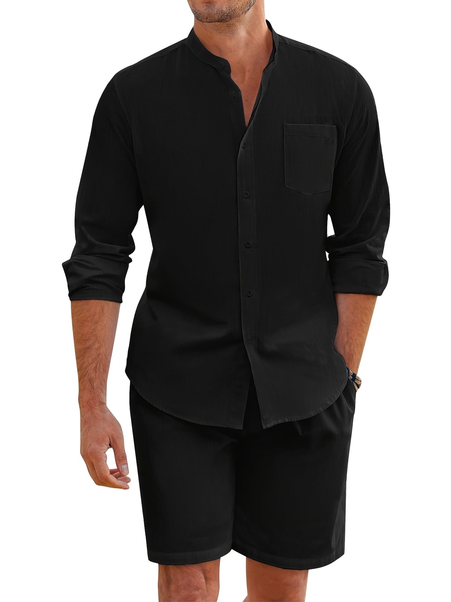 PWD Ban collar set with shorts (Black)