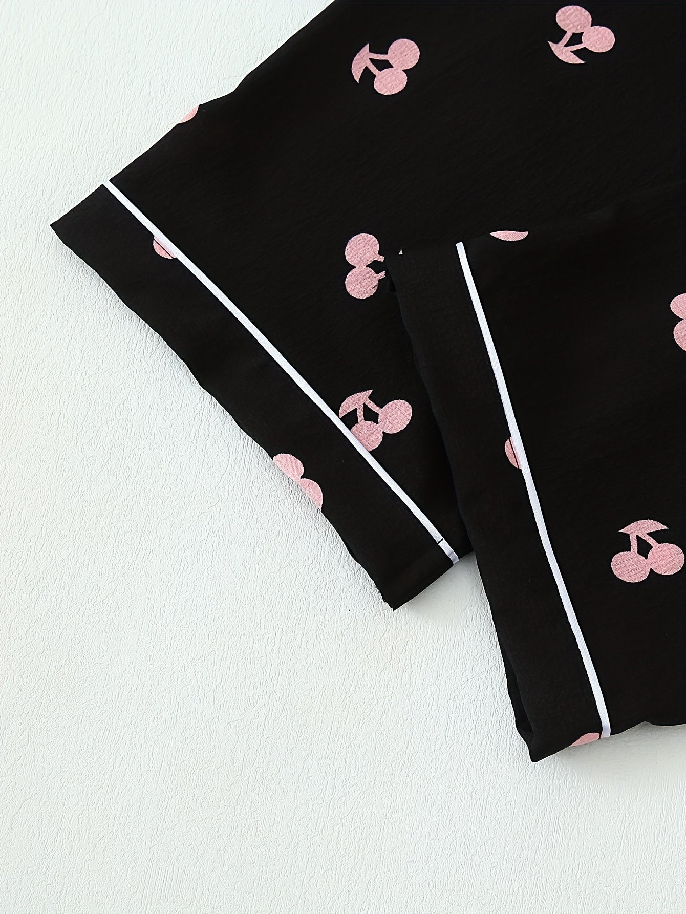 Blush Cherry Pajama Set Half Sleeve