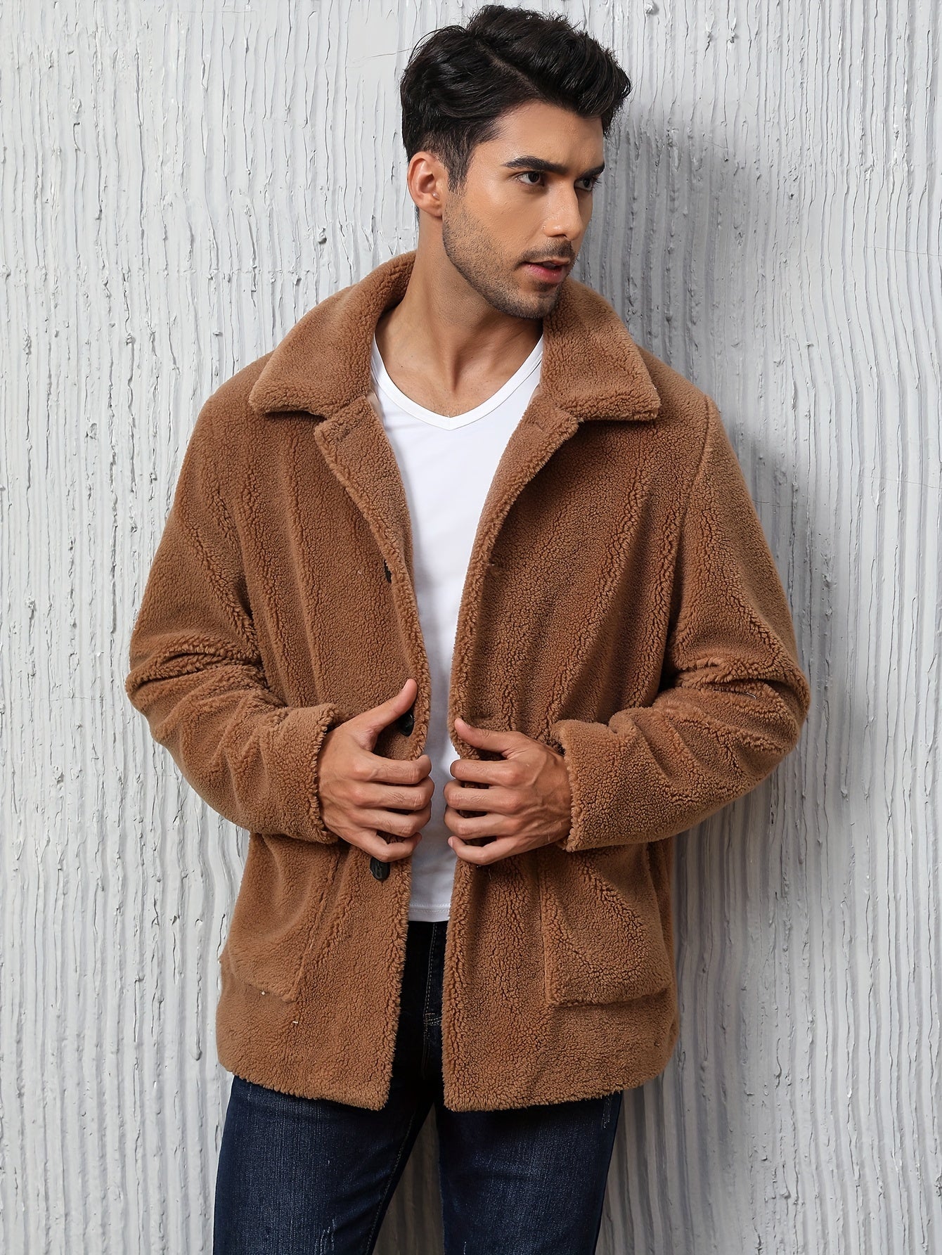 Sherpa Jacket for men-  Light Brown