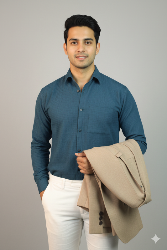 Muslin Long sleeves shirt- zinc